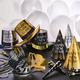 Kit for 25 - Black, Silver, & Gold Cheers New Year's Eve Party Kit, 75pc